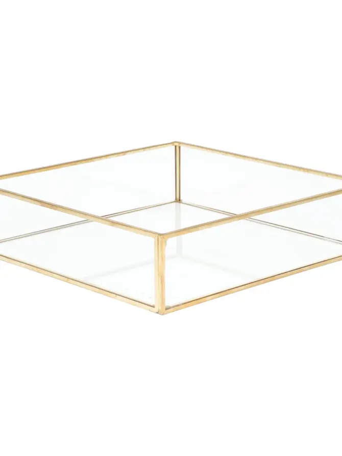 Taca GRAZIA ozdobna złota 18x18x4 cm