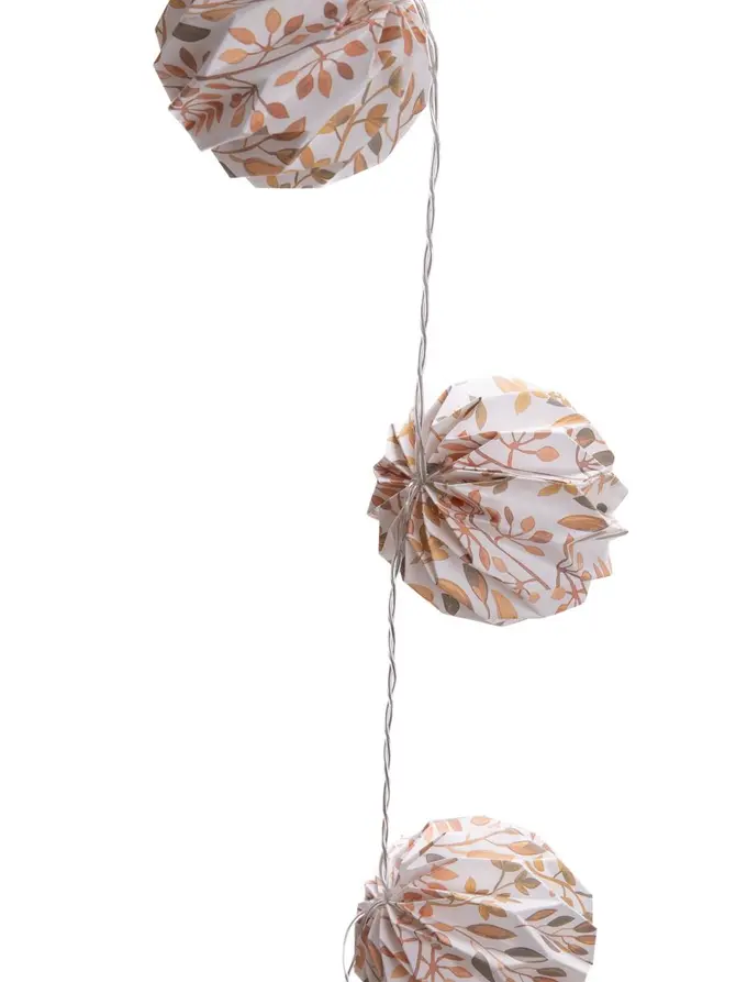 Girlanda papierowa LED AUTUMN AURA w listki 165 cm