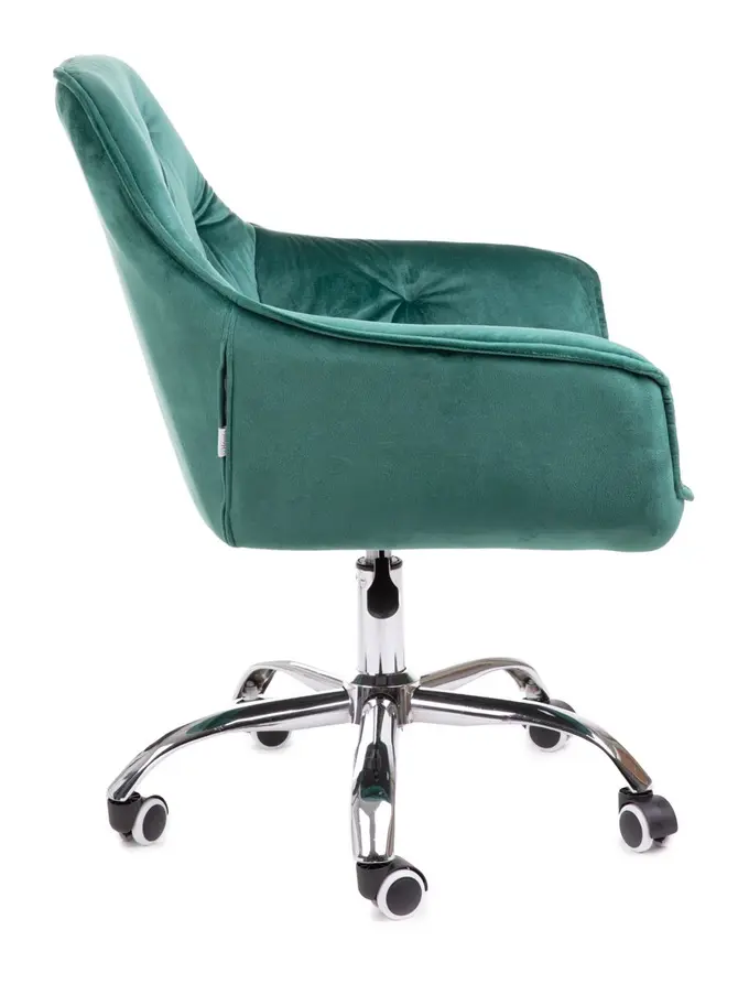 Fotel FLOSSI welurowy obrotowy zielony 57x61x80-90 cm