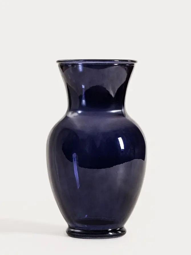 Wazon DELLE szklany granatowy 15,5x27,5 cm