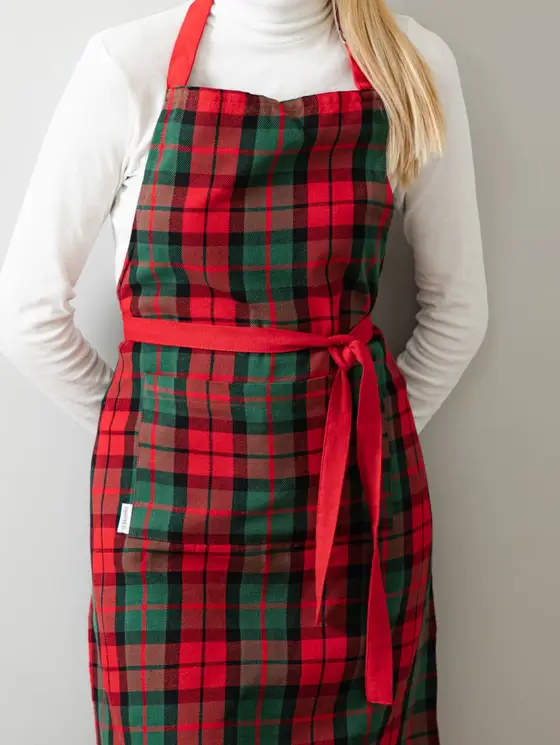 Fartuch kuchenny TARTAN w kratę 60x80 cm