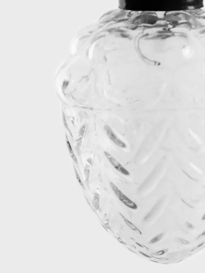 Bombka INDIS szklana szyszka transparentna 7,5 cm