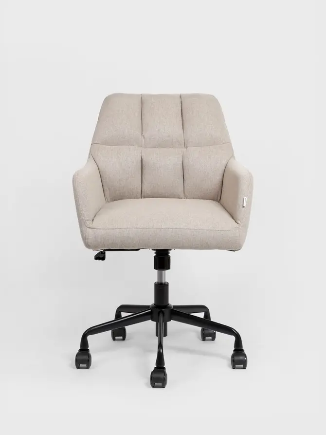 Fotel SEENSA obrotowy beżowy 58x67x81-89 cm