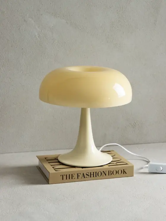 Lampka stołowa CELESTE grzybek retro kremowy 25,5x25,5x25 cm