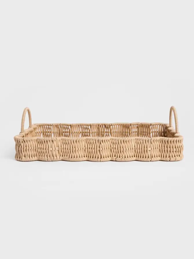 Taca dekoracyjna COBELS pleciona naturalna 42x28x5,5 cm