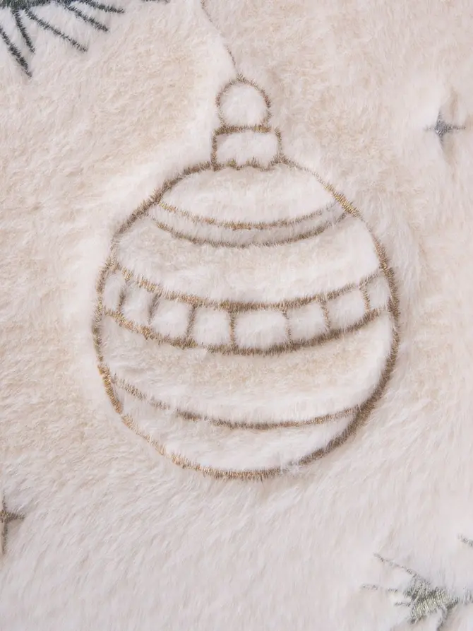 Poszewka SNOWBELL futrzana w gałązki 45x45 cm