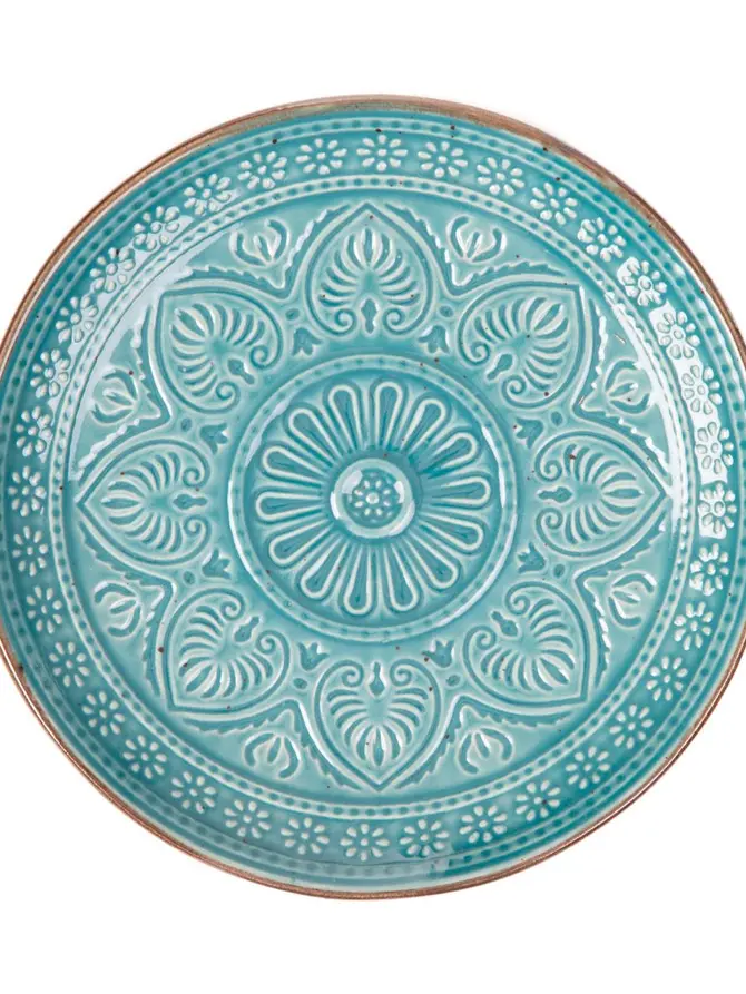 Talerz INDIE mały turkusowy 15 cm