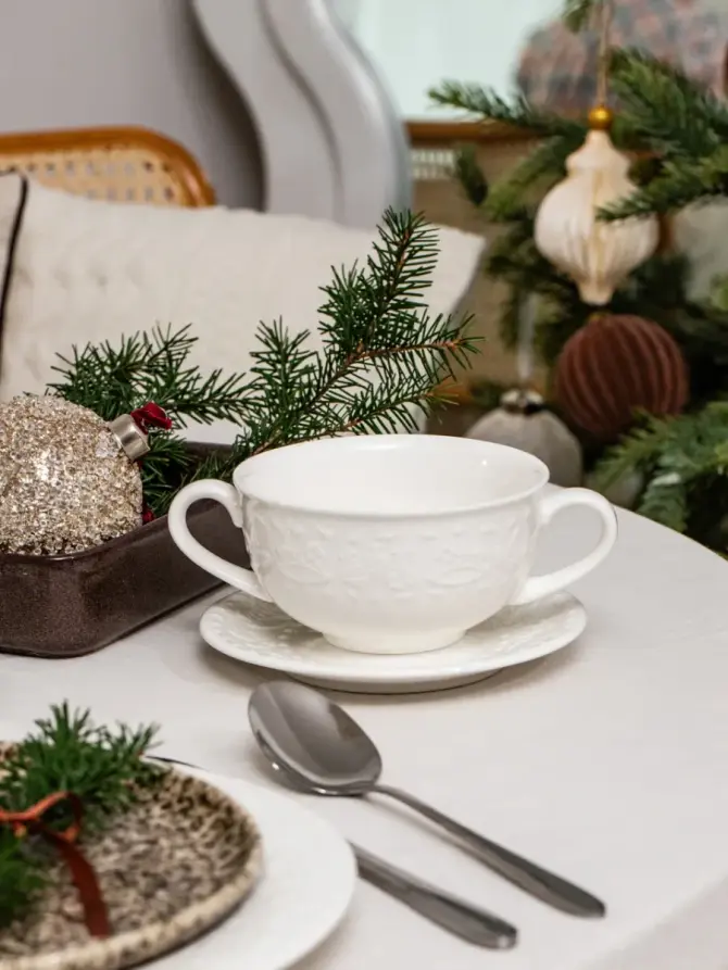 Bulionówka VINDI porcelanowa z konikami 0,3 l