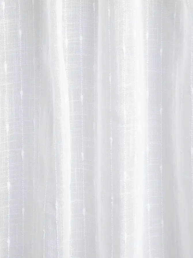 Firanka NISA woalowa z wytłaczanym wzorem biała 140X250CM
