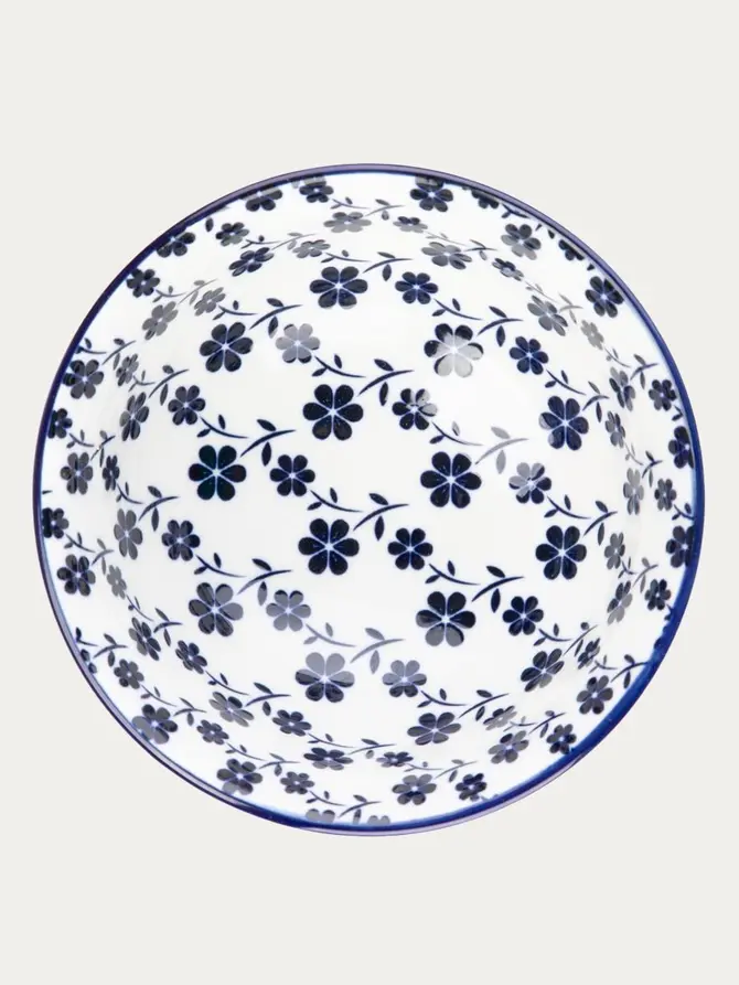 Miska NAVIA granatowa w kwiatuszki 12 cm