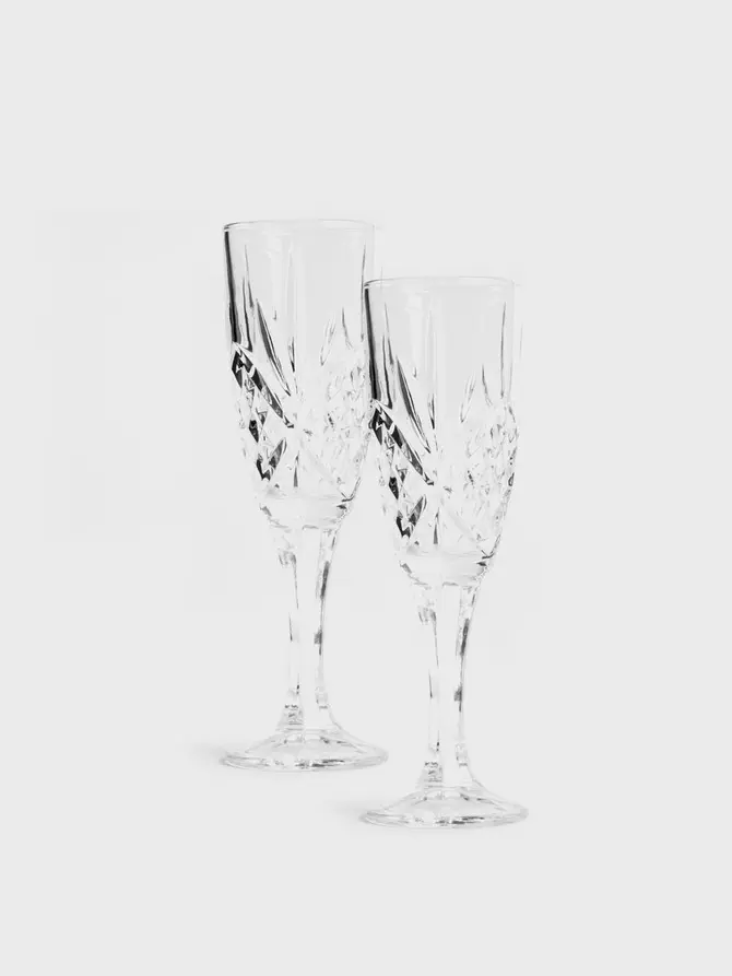 Kieliszek MIRRA wzorzysty do szampana, 2 szt. 0,2 l