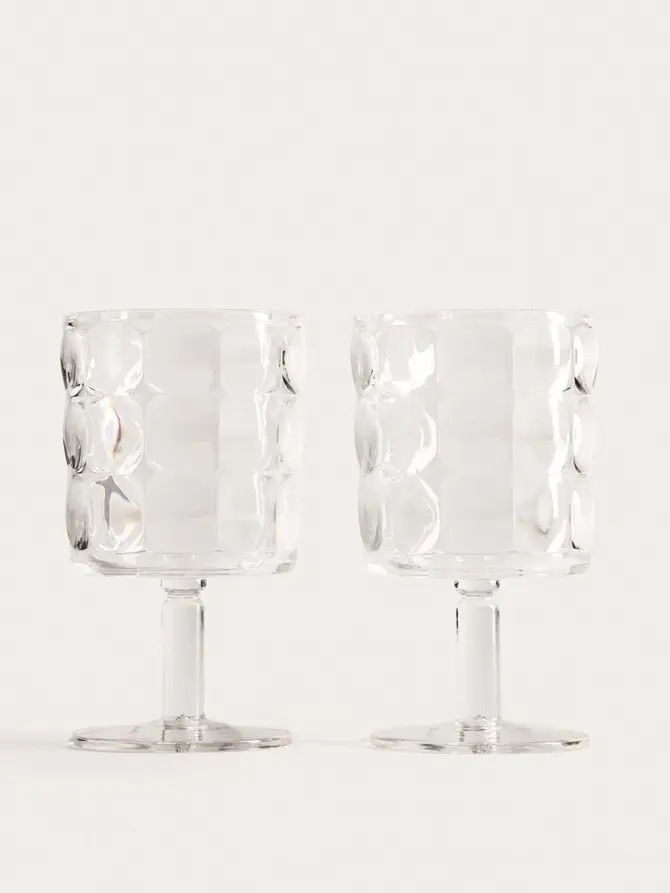 Zestaw kubków piknikowych APPED transparentnych na nóżce 340 ml 2 szt.