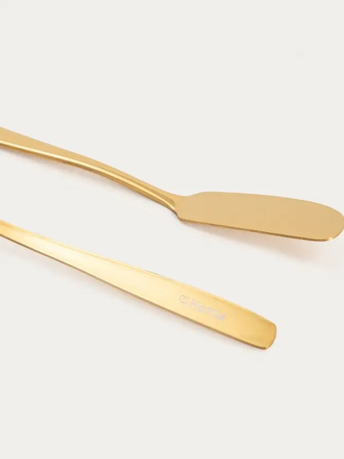 Zestaw nożyków ABELE do masła złotych, 17 cm 2 szt.