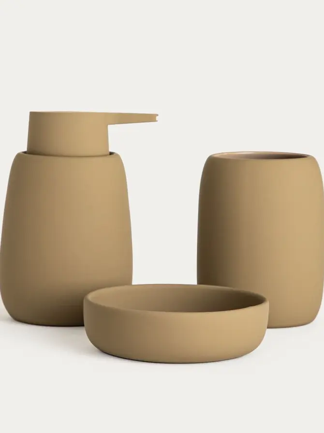 Kubek łazienkowy ALMERI ceramiczny zielony 8,5x11 cm