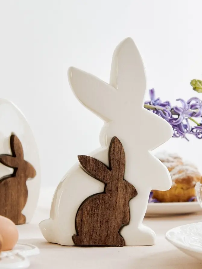 Figurka HARE zając ceramiczny 13x23cm