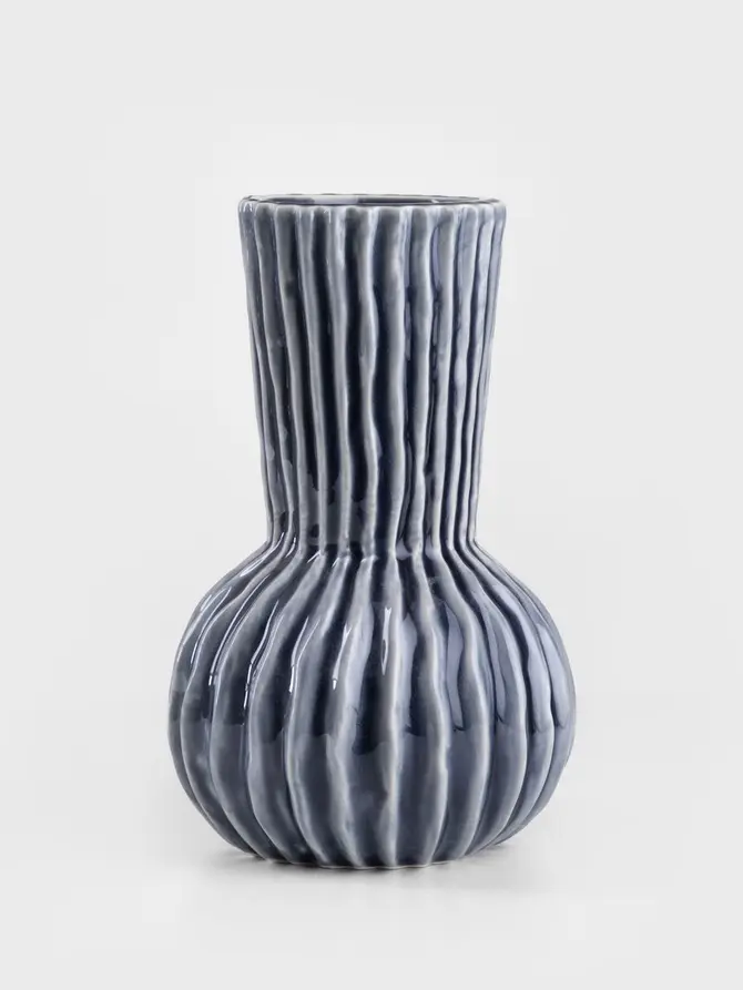 Wazon DELLI ceramiczny granatowy 14x14x22 cm