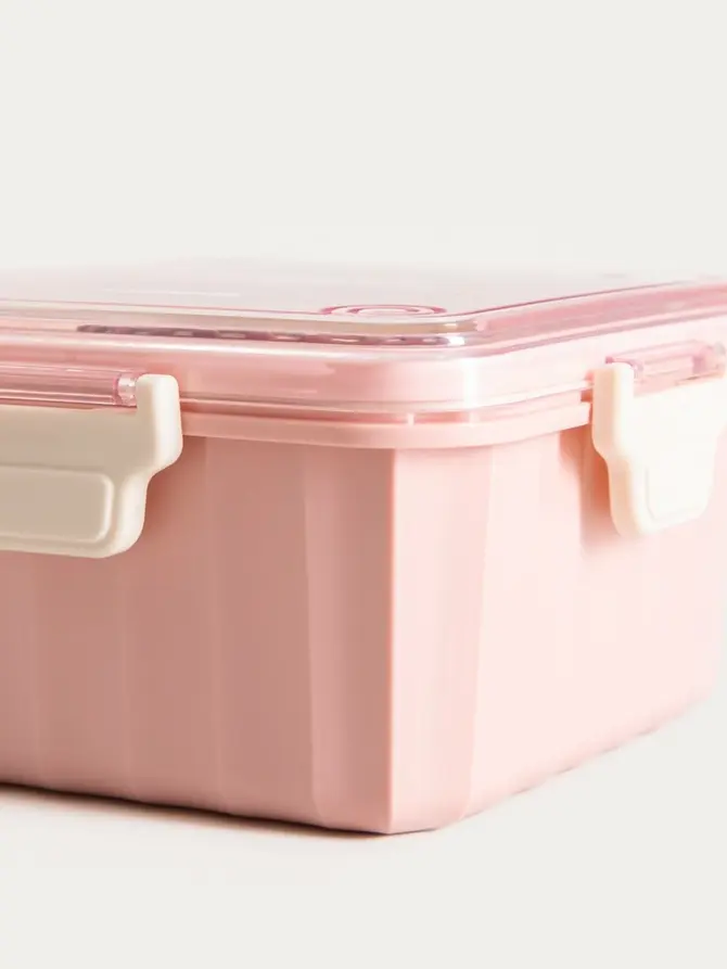 Lunchbox POPPIE z łyżeczką różowy 2.15 l