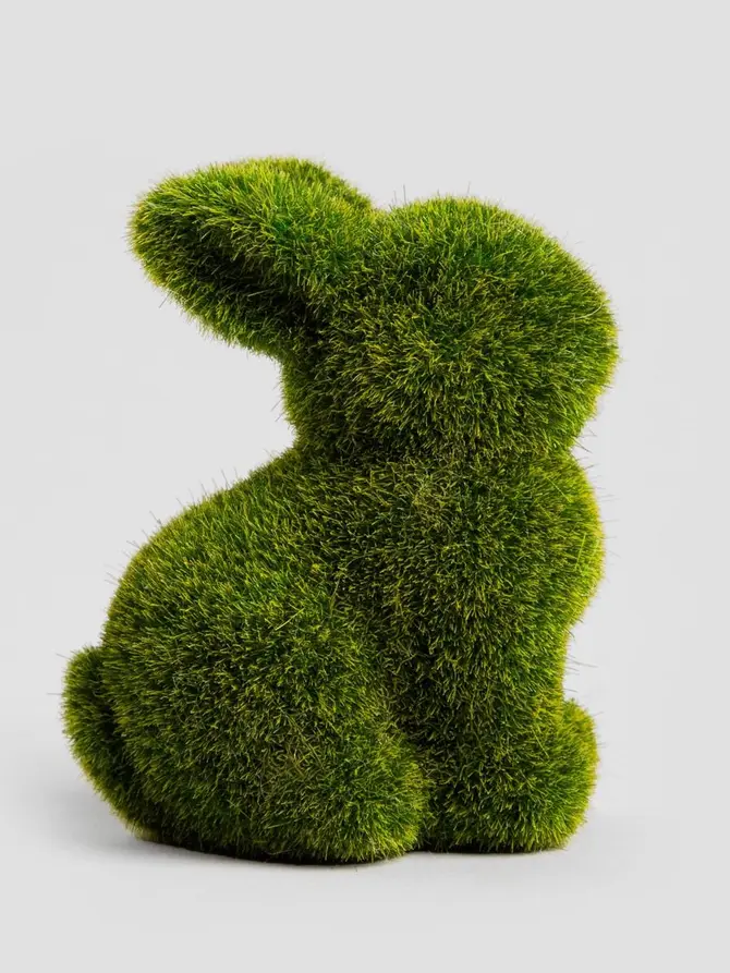 Figurka POLY mini królik zielony ceramiczny 5x4x7 cm