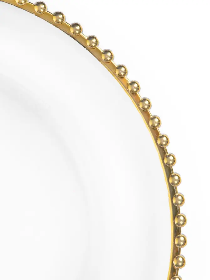 Podstawka GOLDEN RANT pod talerz ze złotą obwódką kulki 33cm