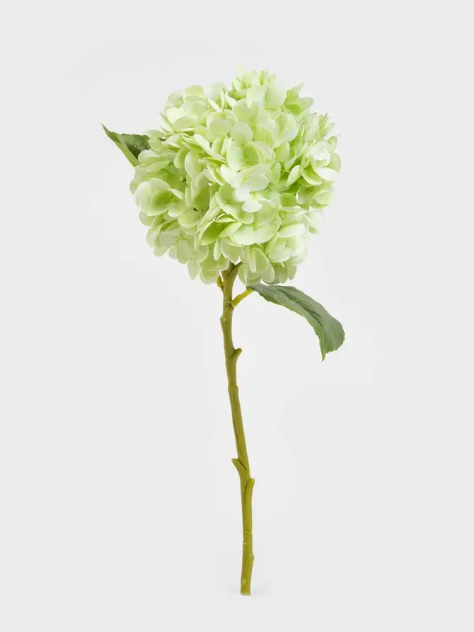 Gałązka sztuczna FORTENS hortensja zielona 49 cm