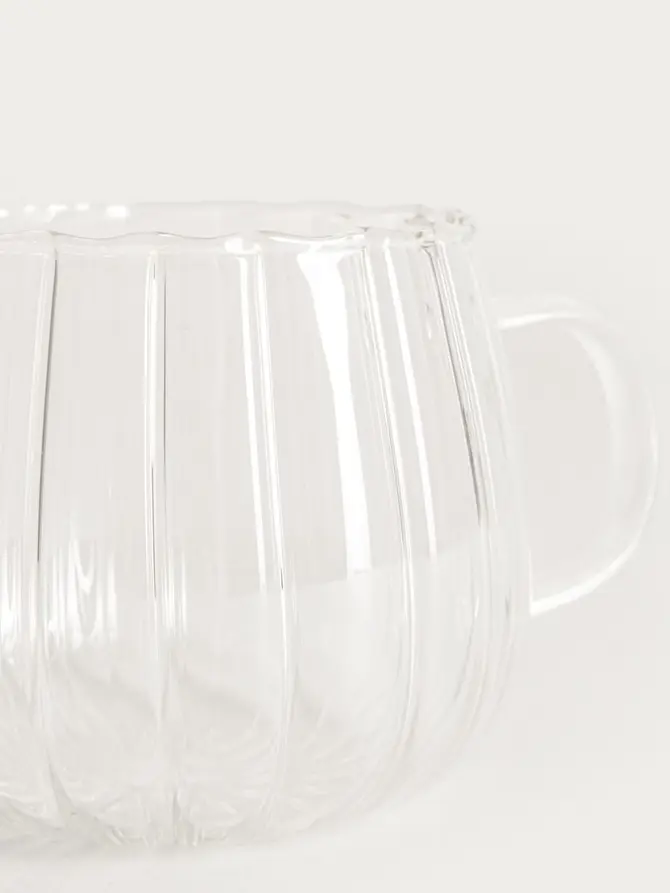 Szklanka EDES ryflowana z uchem 0,35 l