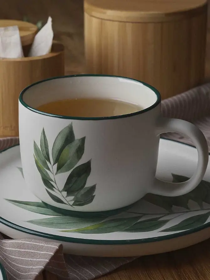 Kubek BLYDE z liściem kauczukowca 350ml