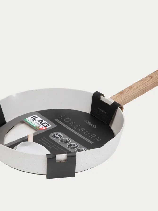 Patelnia LOREBURN z powłoką ceramiczną śmietankowa 28 cm