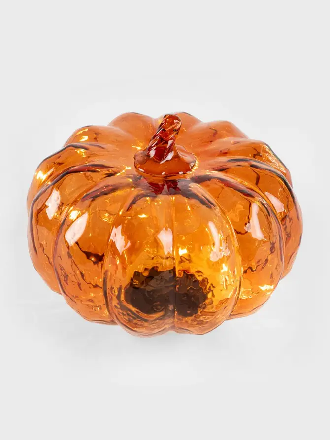Lampion LED AUTUMN AURA dynia pomarańczowa 19,5x16 cm
