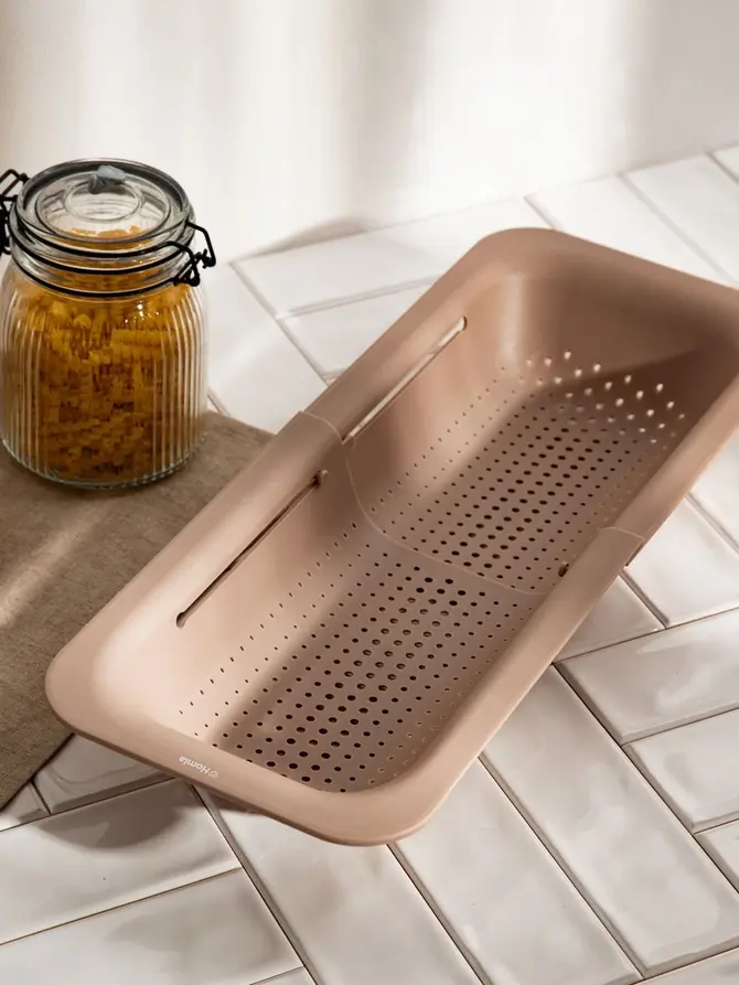 Durszlak EASY COOK kuchenny taupe 37x20 cm