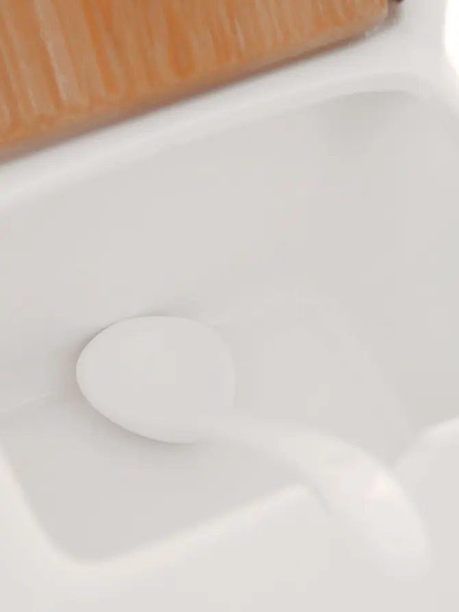 Pojemnik FINCAN porcelanowy z łyżeczką 10x10x10 cm
