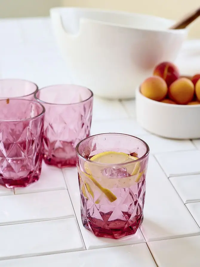 Zestaw szklanek LUNNA różowych 4 szt. 0,29 l