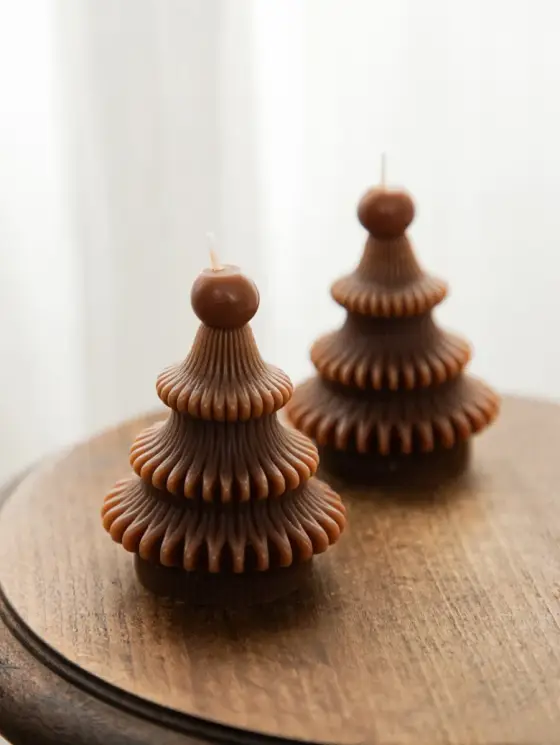 Świece dekoracyjne FESTIVE CHEER Toffee 2 szt.