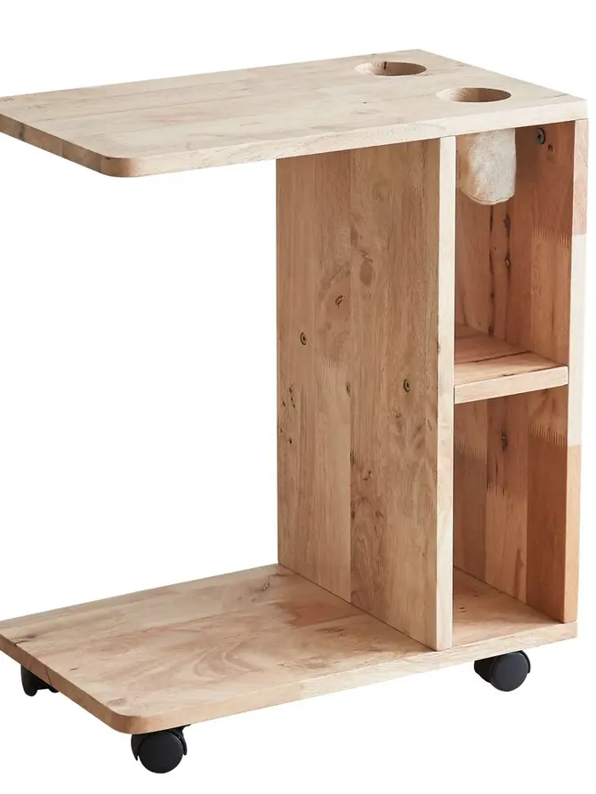 Stolik pomocniczy MERLANG naturalny 50x30x59 cm