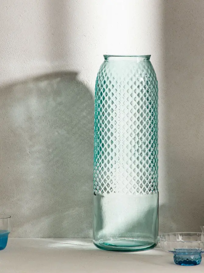 Wazon MIKKA transparentny ze szkła z recyklingu 45 cm