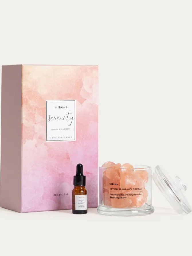 Zestaw zapachowy SERENITY Quinice & Blueberry 300 g + 10 ml