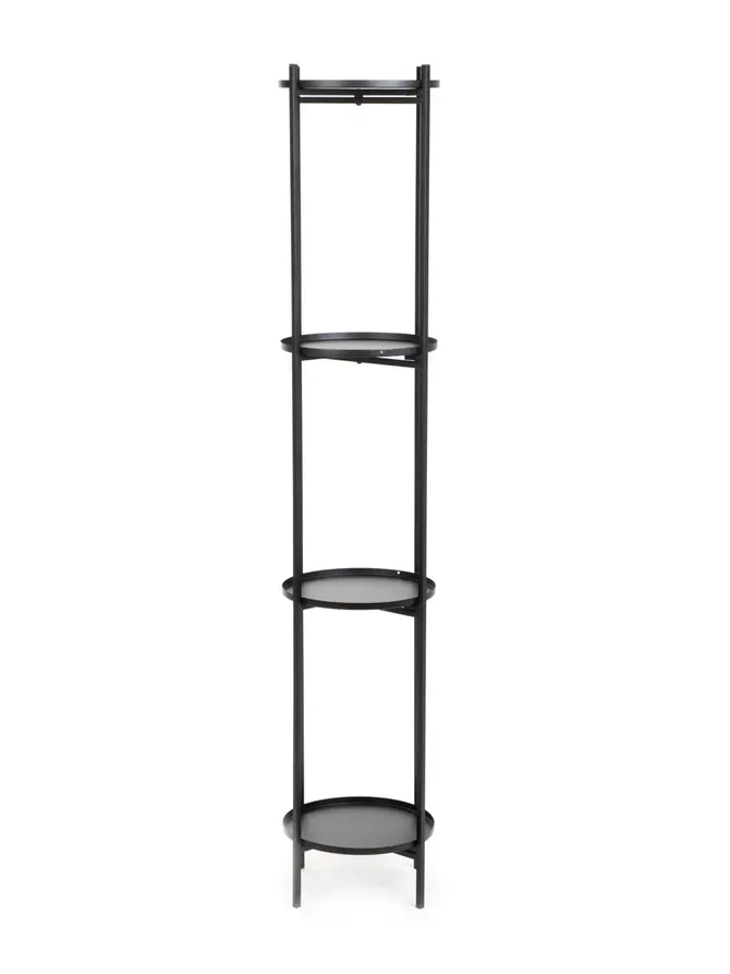 Kwietnik ROH czteropoziomowy czarny 25x134 cm