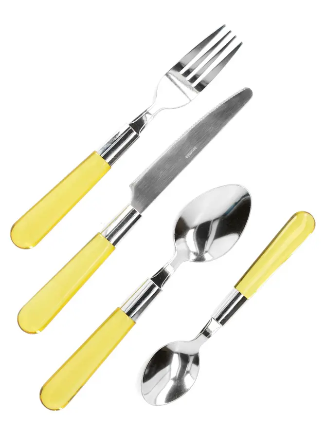 Komplet sztućców żółty KAISA 16 szt. SS20 974841