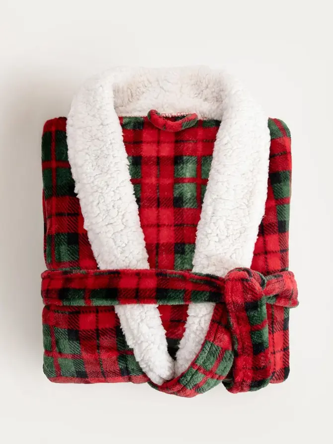 Szlafrok TARTAN w kratę S/M