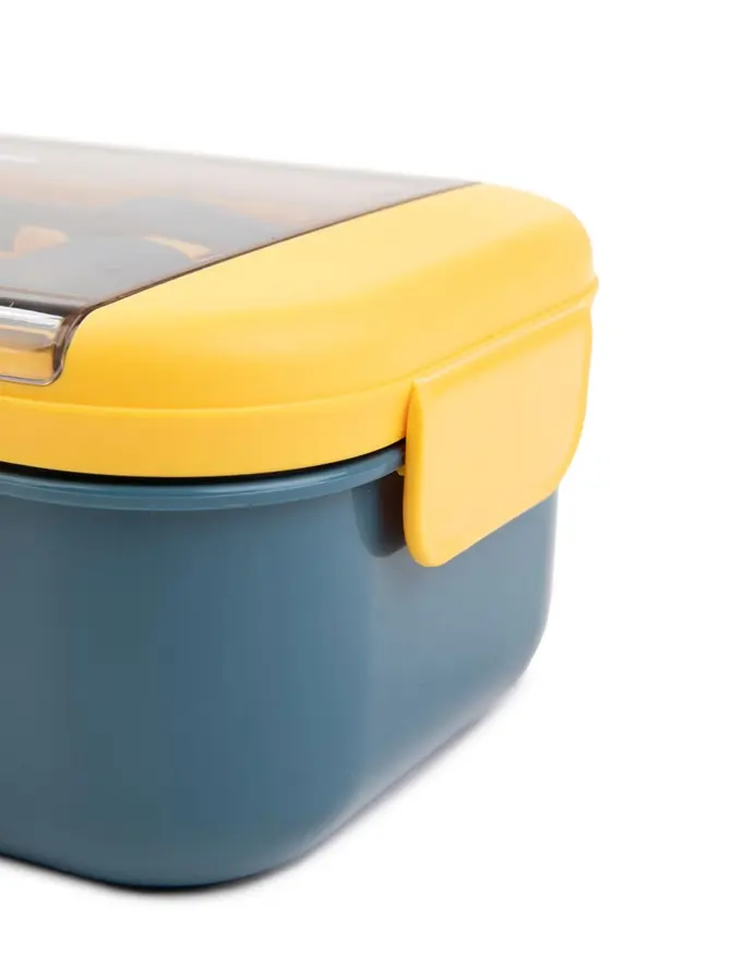 Lunchbox KLODI ze sztućcami zielono-żółty 1,1 l