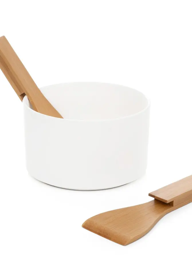 Misa FINCAN do sałat z bambusowymi łyżkami 17 cm