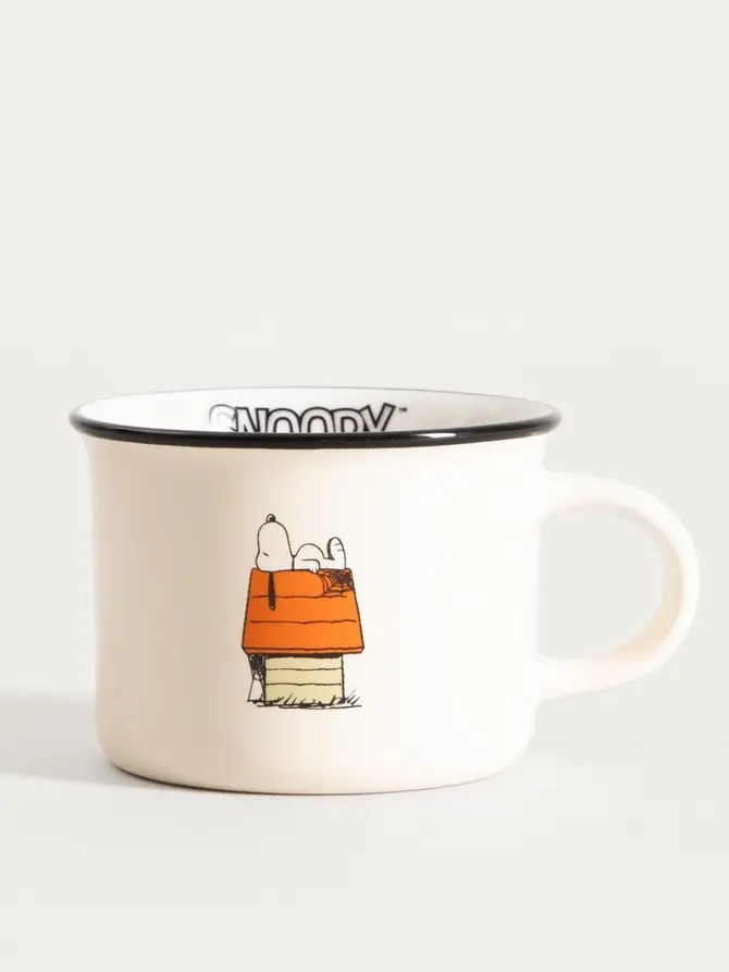 Kubek SNOOPY z domkiem kremowy 0,15 l