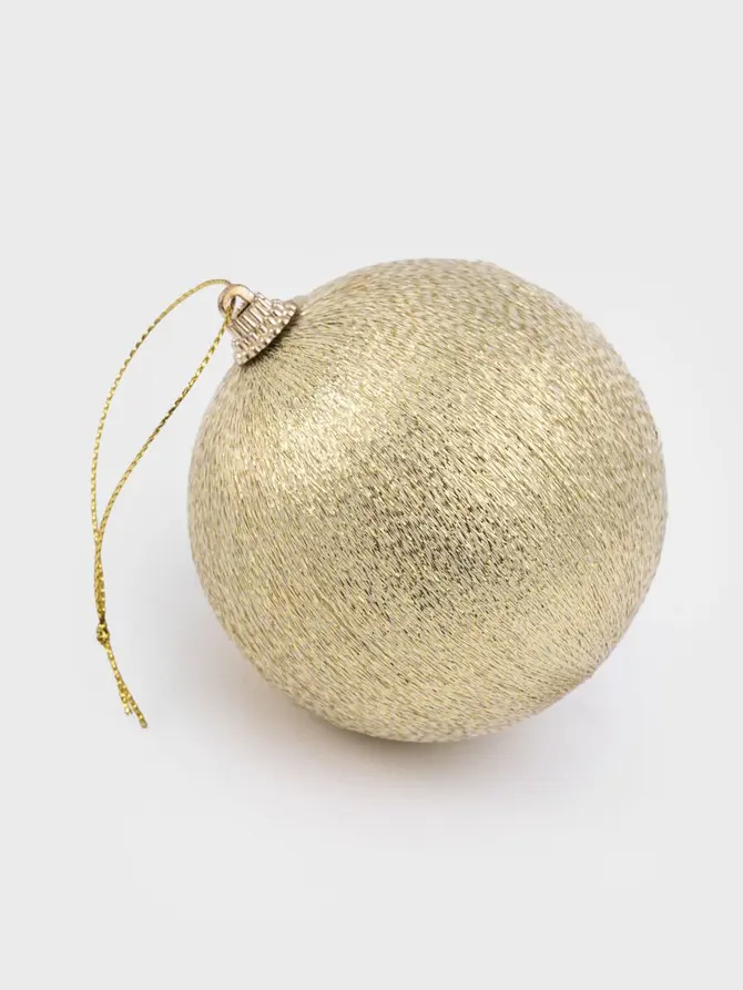 Bombki ETHAN ze złotą nitką, zestaw 6 szt. 8 cm