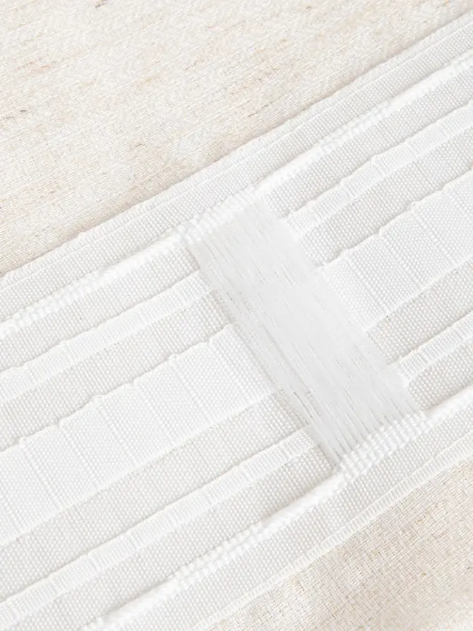 Zasłona ALMIRA beżowa z materiału z efektem lnu 140x250 cm