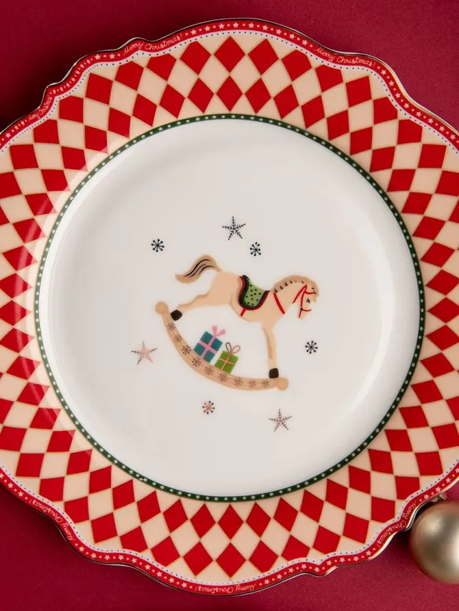 Talerz CIRGRATTA porcelanowy deserowy z konikiem 20 cm