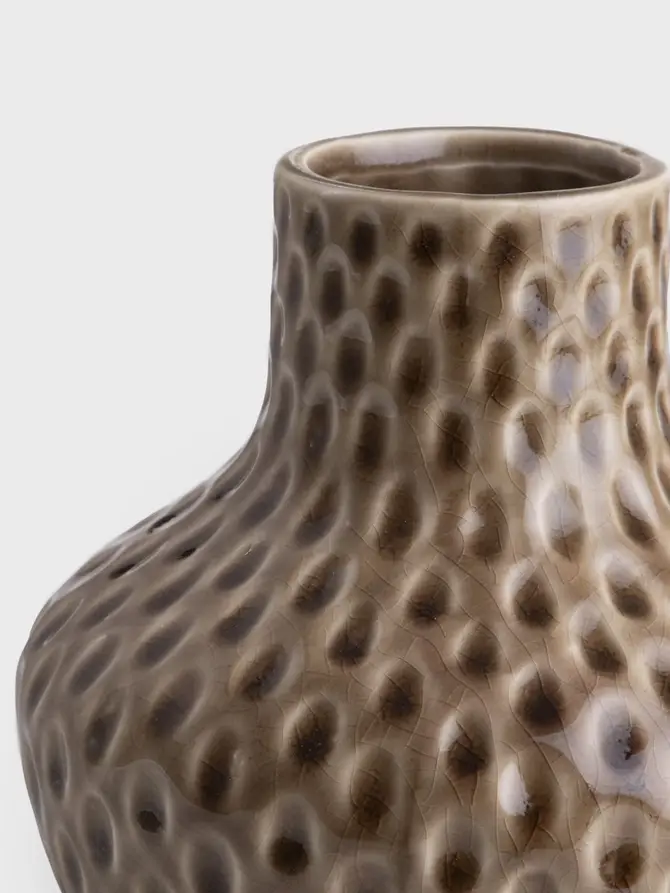 Wazon SISU w plamki beżowy 17x17x17 cm