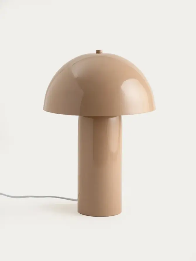 Lampka stołowa AUREX retro kopuła beżowa 25x25x36 cm