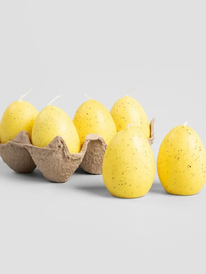 Świeca wielkanocna TRADITIONAL EASTER żółte jajka 6 szt.