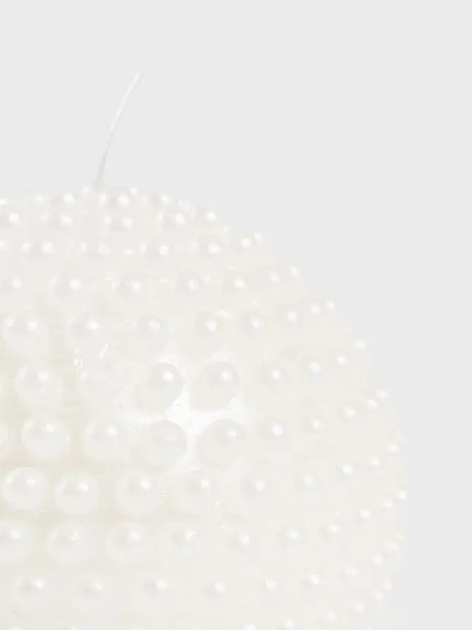 Świeca dekoracyjna PEARLY kula z perełek 175 G