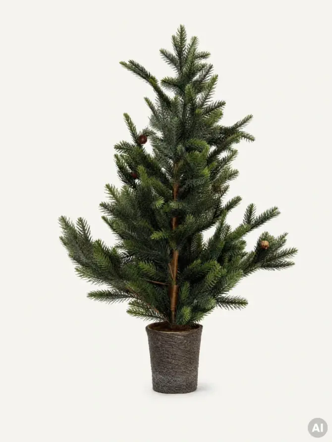 Choinka HONNA z szyszkami 90 cm