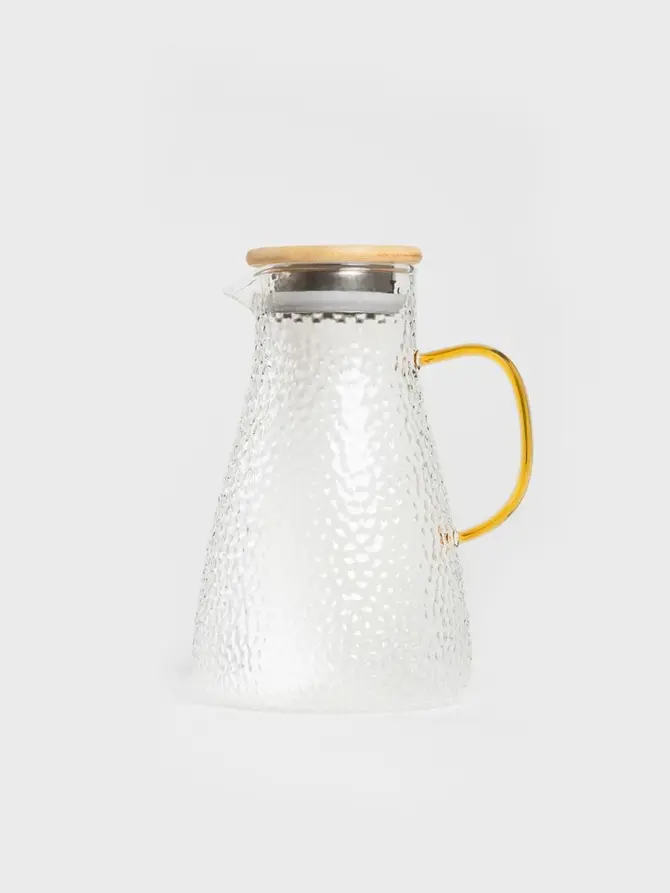 Dzbanek AMBER młotkowane szkło 1,5 l
